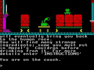 The Witch's Cauldron screenshot 1 for ZX Spectrum